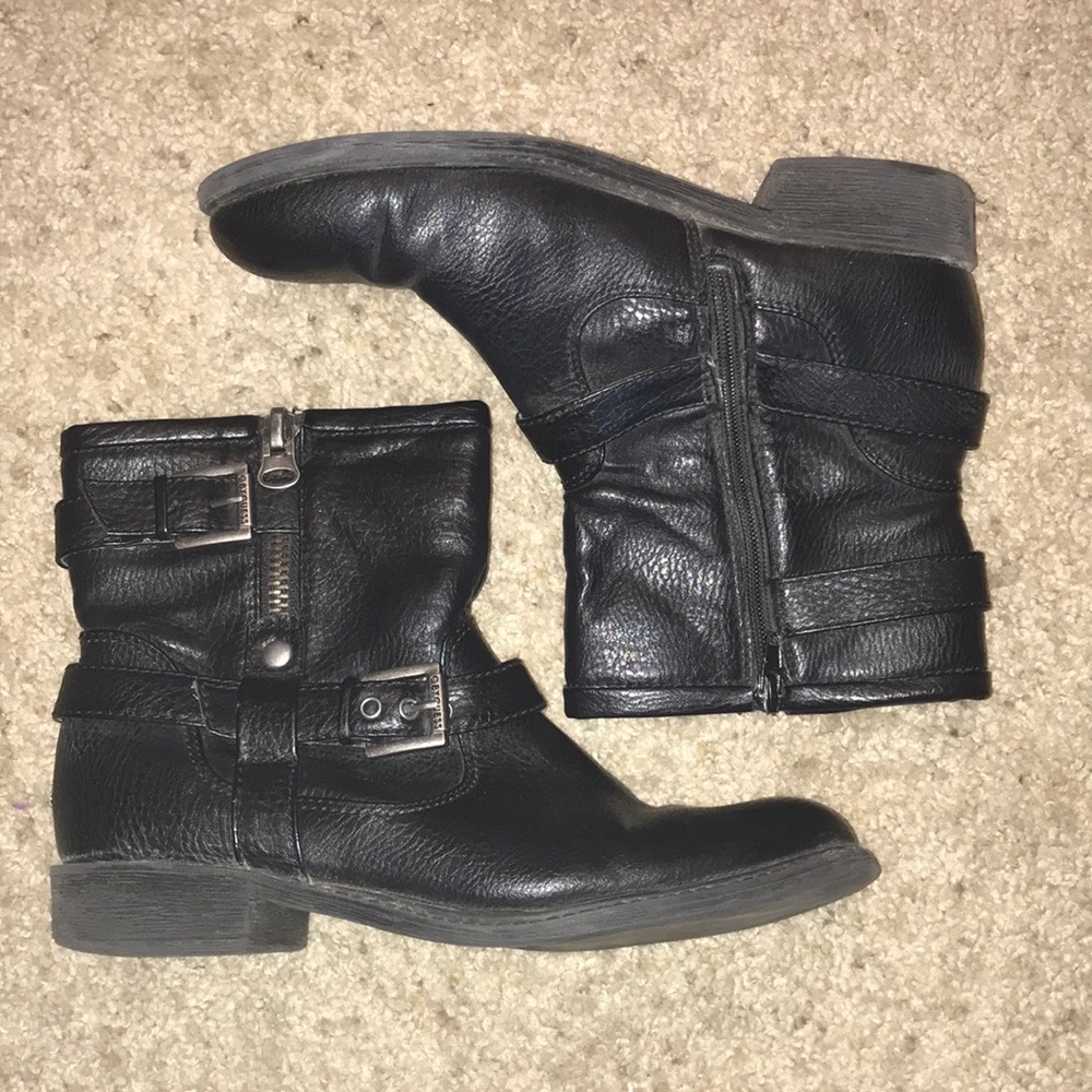 Black Leather Boots by Guess